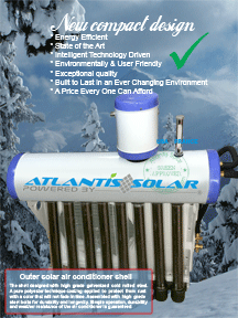 Solar air conditioner compact design