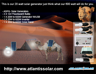 Atlantis Solar generator desert flyer